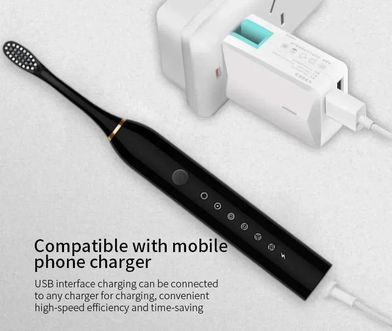 Smart Sonic Electric Toothbrush – Waterproof & Portable