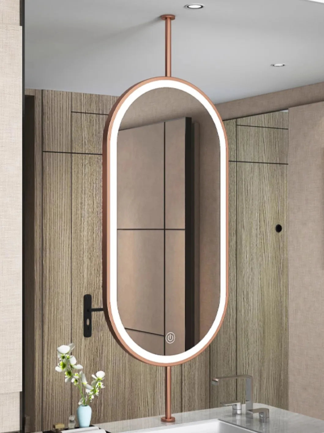 Oval Hanging LED Vanity Mirror