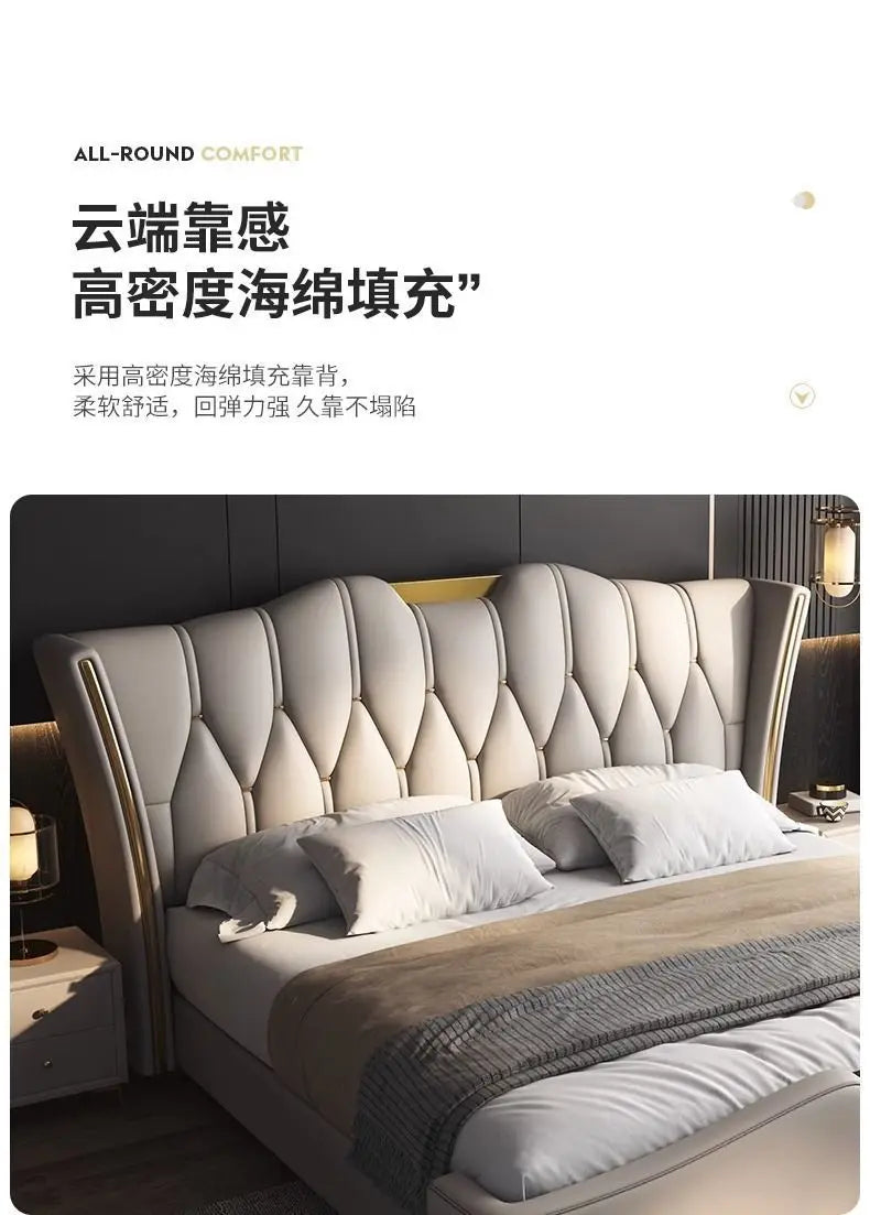 Italian Leather Luxury Bed