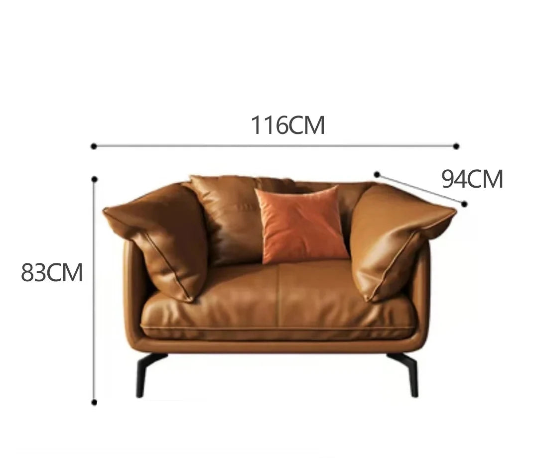 Modern Minimalist Leather Sofa