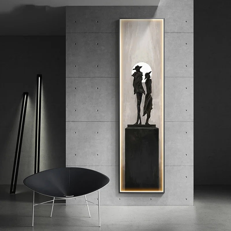 Modern Abstract Art Interior Painting Led Wall Hanging Lamp For Living Room Kitchen Porch Aisle Dining Room Room Home Decoration