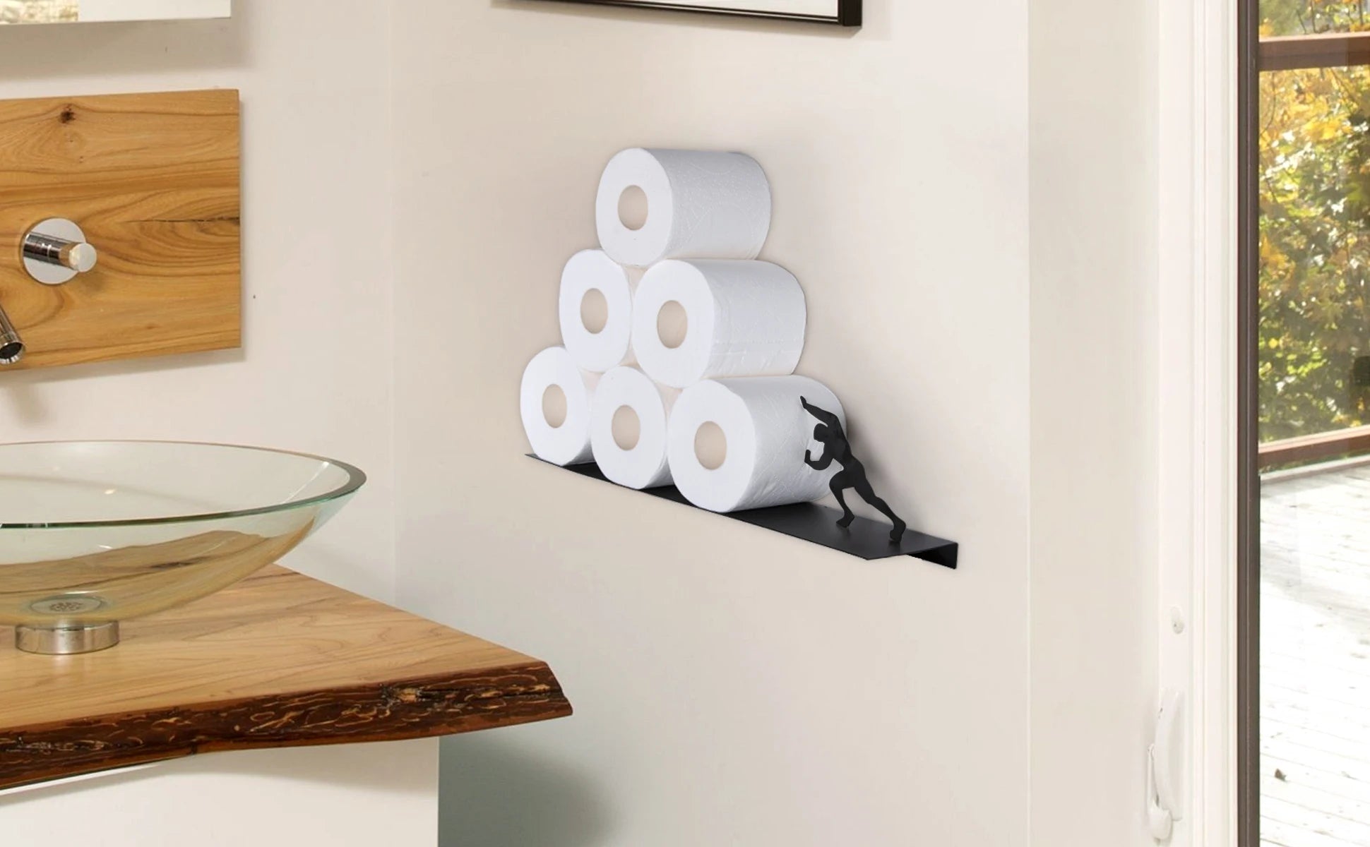 Stainless Steel Toilet Paper Holder Stand