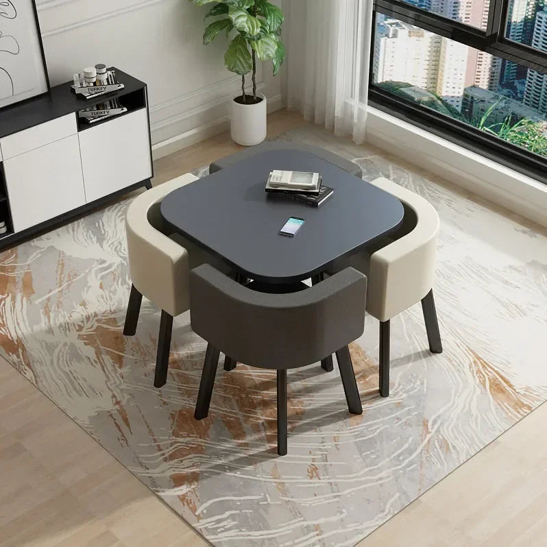 Round Dining Table with 4 Chairs