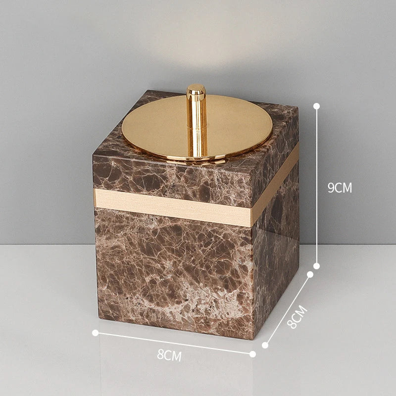 Emperador Dark Marble Bathroom Set