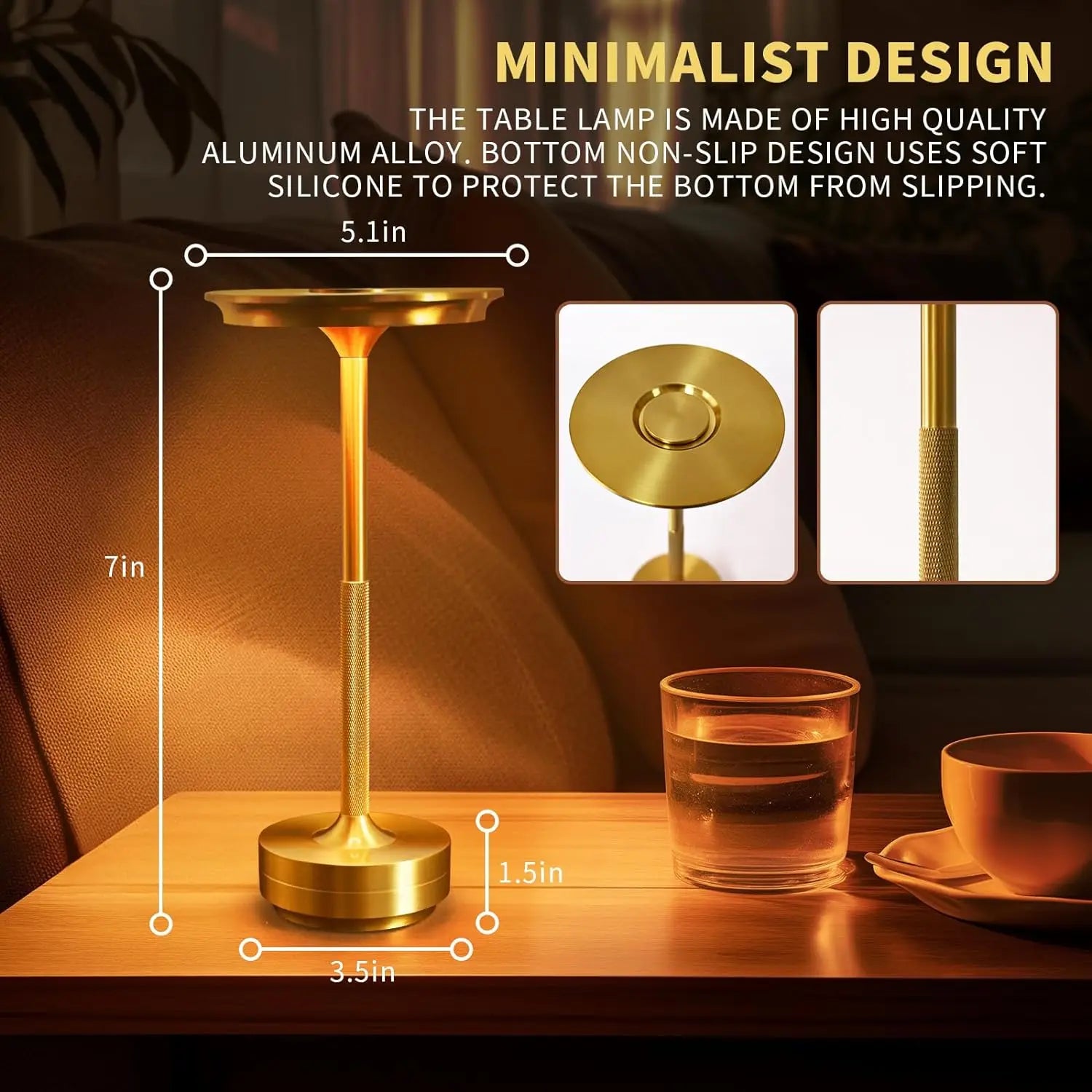 Wireless LED Desk Lamp – Rechargeable & Portable