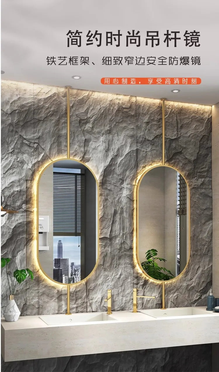 Oval Hanging LED Vanity Mirror