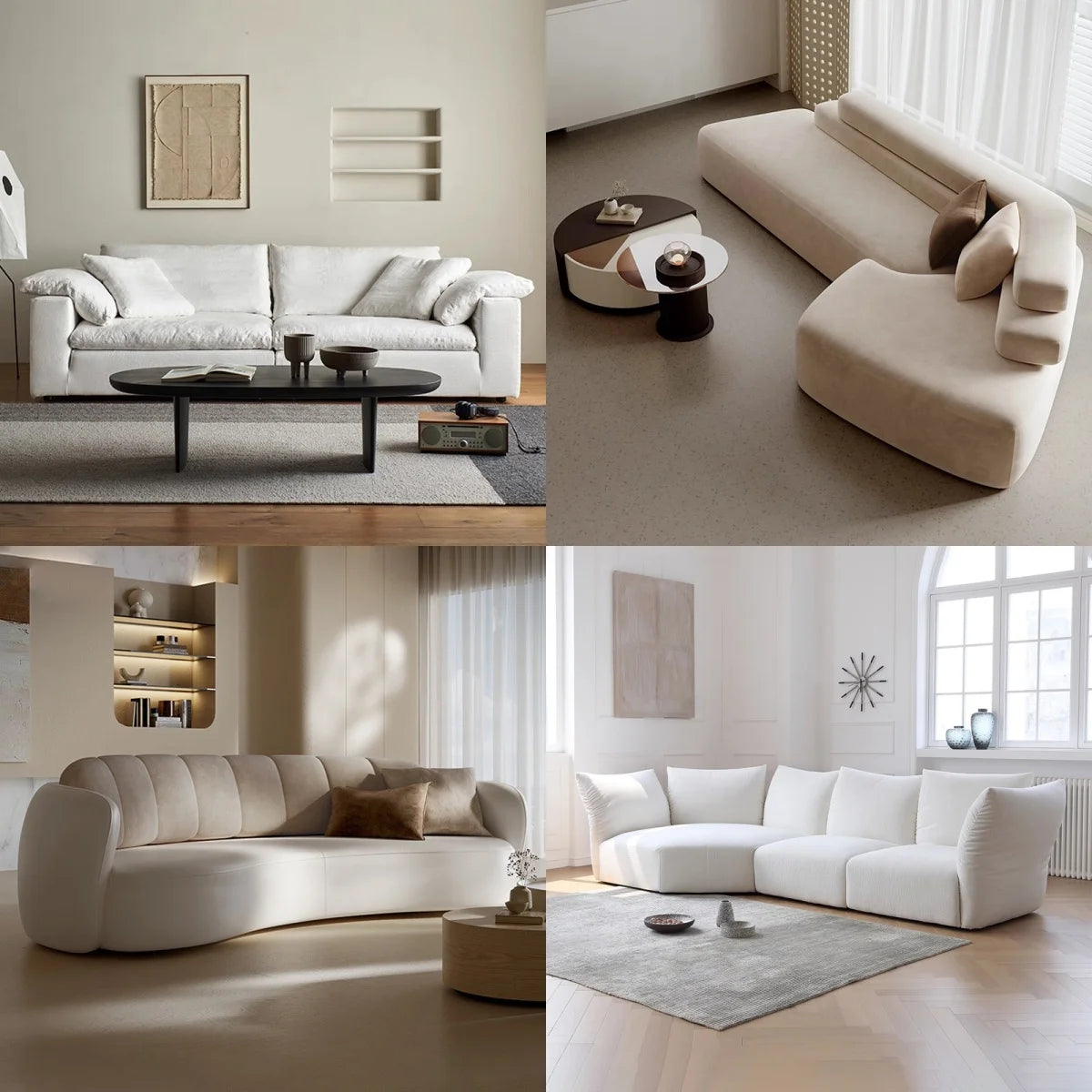 Minimalist Leather Sectional Sofa