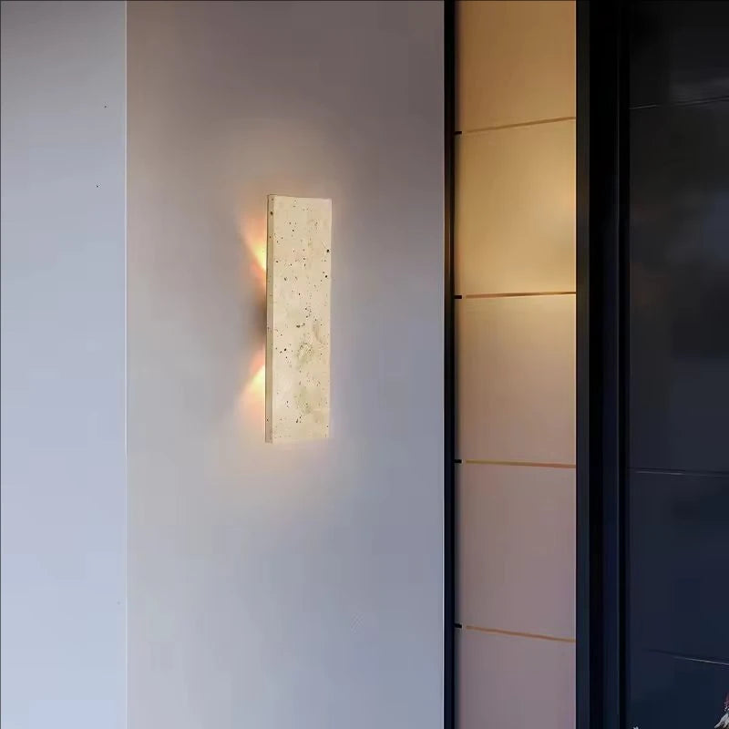 Outdoor Yellow Cave Stone Wall Light