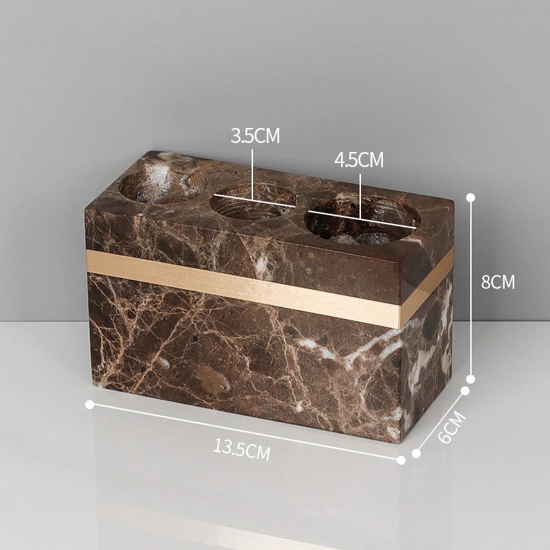 Emperador Dark Marble Bathroom Set