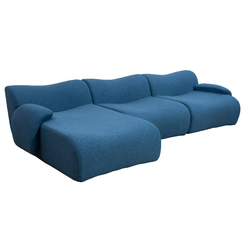L-Shaped Corduroy Living Room Sofa