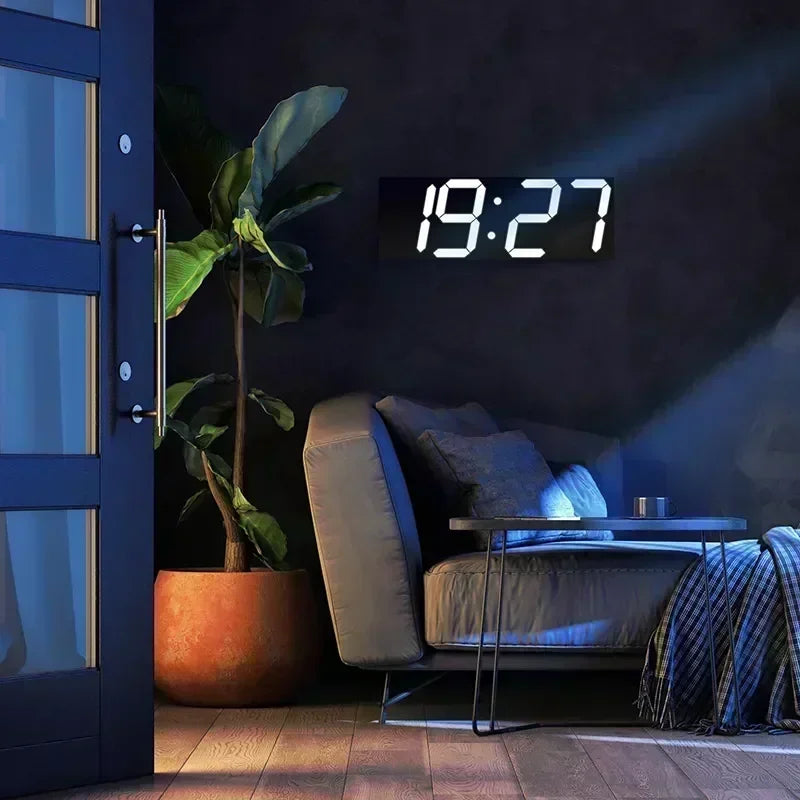 3D LED Digital Wall Clock
