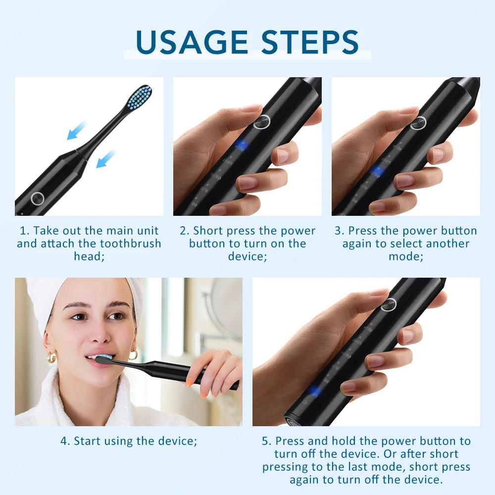 2025 Sonic Electric Toothbrush for Adults