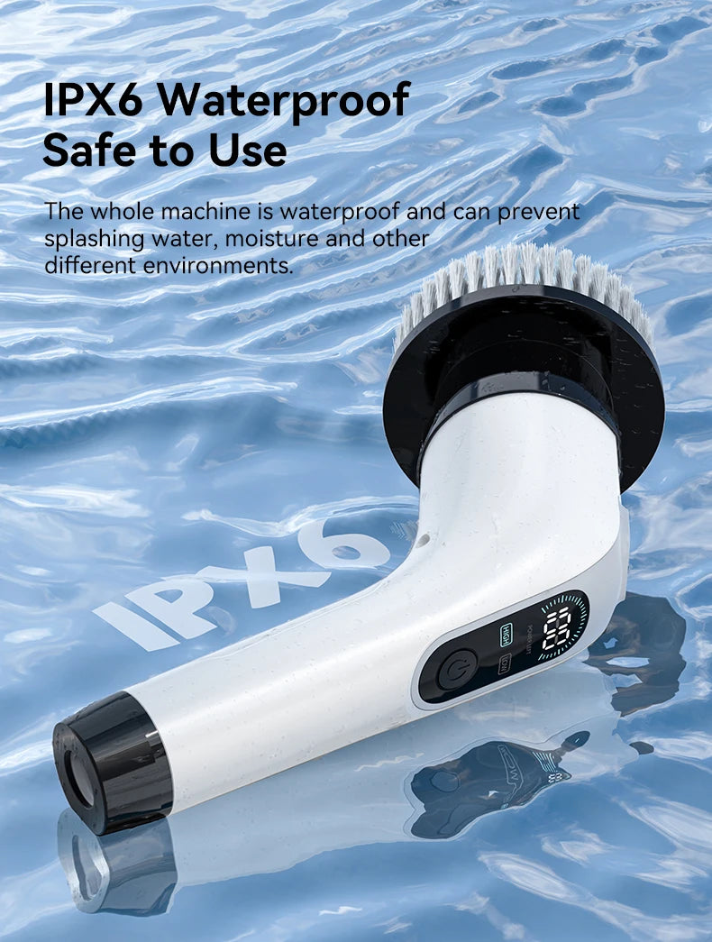 Electric Cleaning Brush – Handheld Cordless Spin Scrubber with 7 Heads