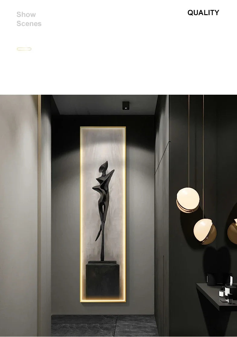 Modern Abstract Art Interior Painting Led Wall Hanging Lamp For Living Room Kitchen Porch Aisle Dining Room Room Home Decoration