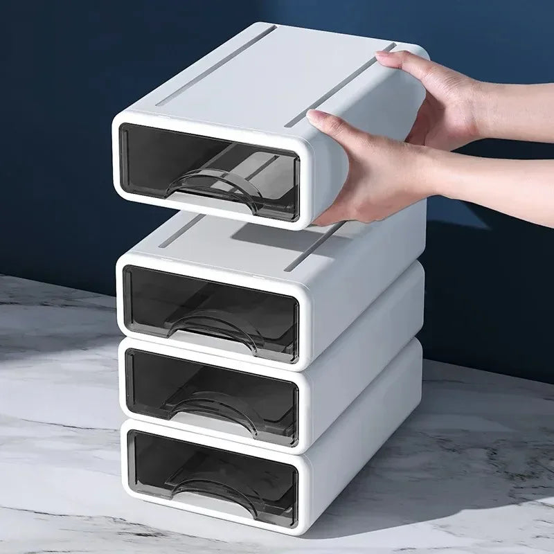 Plastic Desktop Organizer Storage Box with Drawer