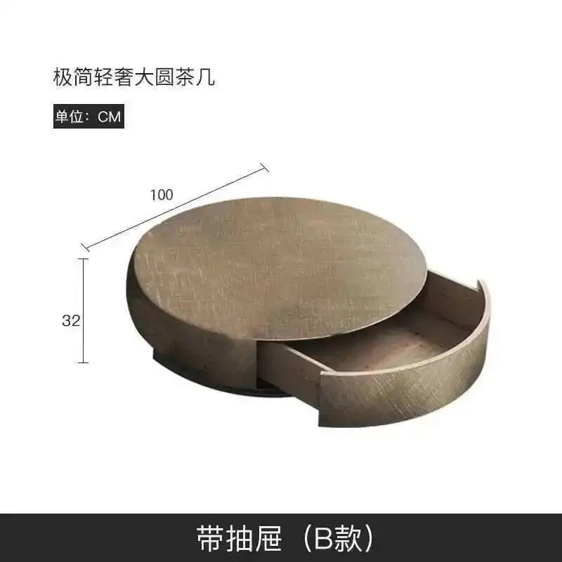 Luxury Round Stainless Steel Coffee Table