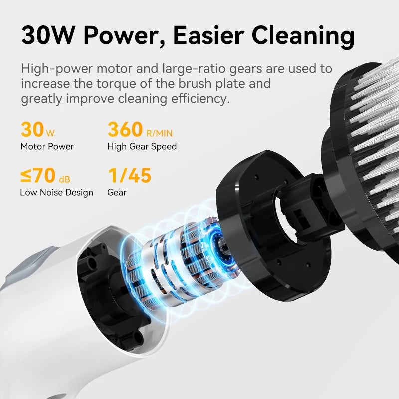 Electric Cleaning Brush – Handheld Cordless Spin Scrubber with 7 Heads