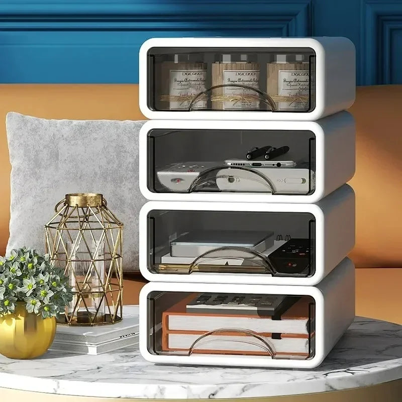 Plastic Desktop Organizer Storage Box with Drawer