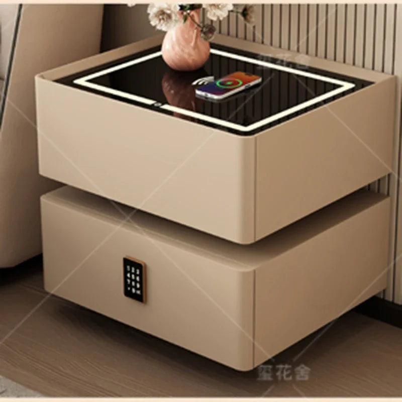 White Bedside Cabinet with Drawer