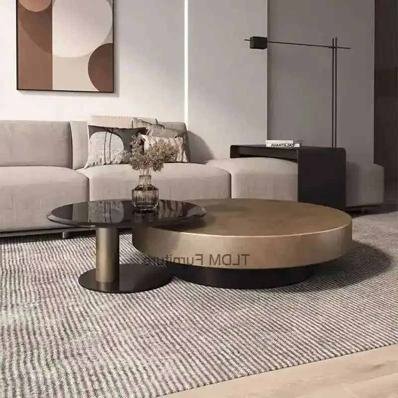 Luxury Round Stainless Steel Coffee Table