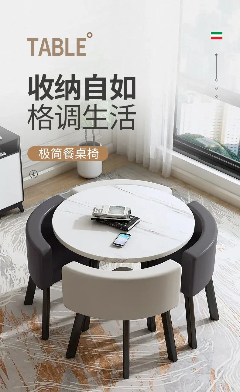 Round Dining Table with 4 Chairs