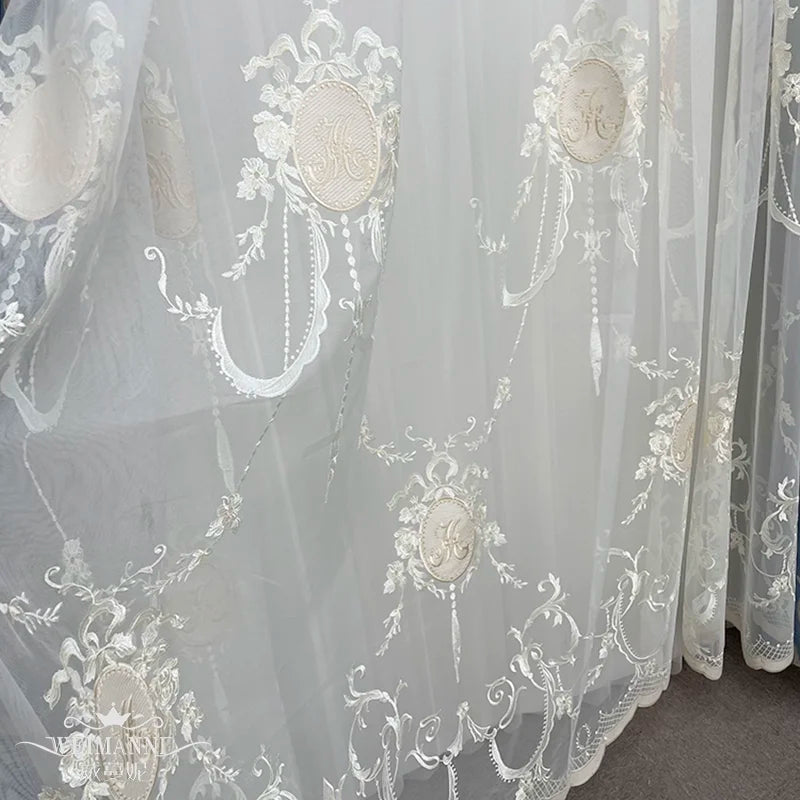 Luxury European Velvet Embroidered Blackout Curtains