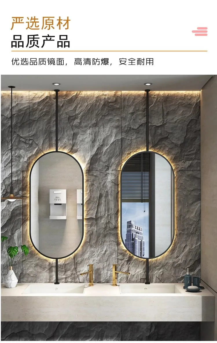 Oval Hanging LED Vanity Mirror