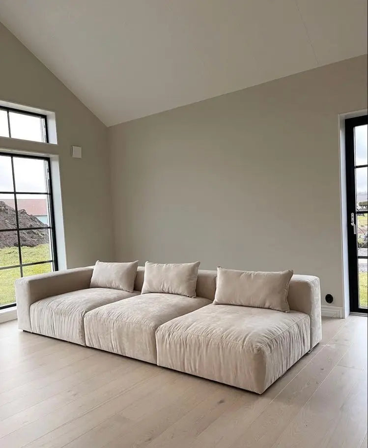Minimalist Leather Sectional Sofa