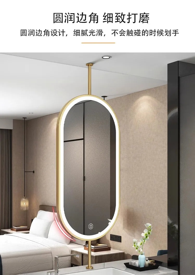 Oval Hanging LED Vanity Mirror