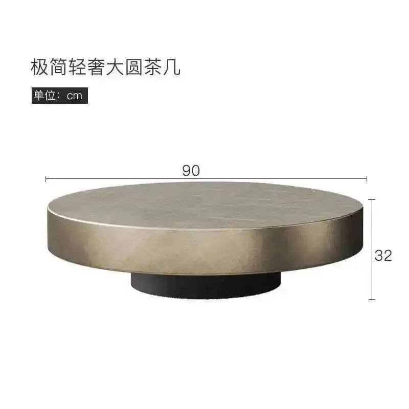 Luxury Round Stainless Steel Coffee Table