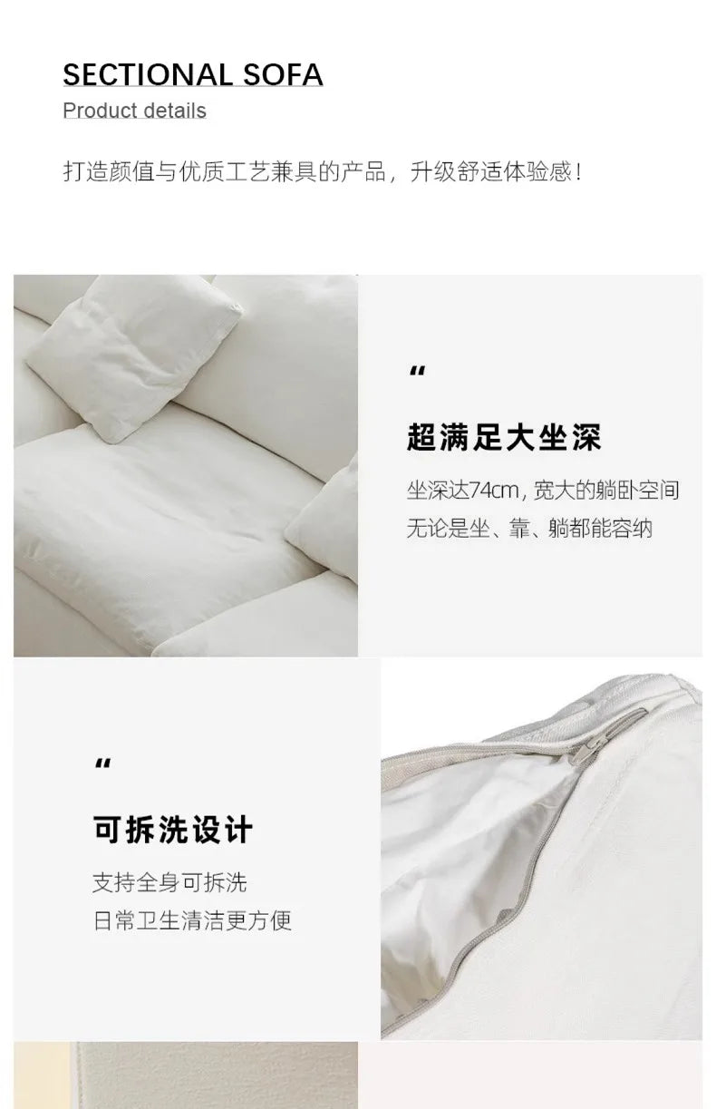 Customizable Corduroy Corner Sofa