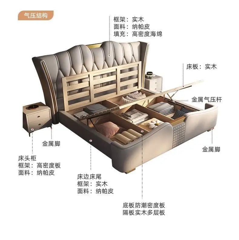 Italian Leather Luxury Bed