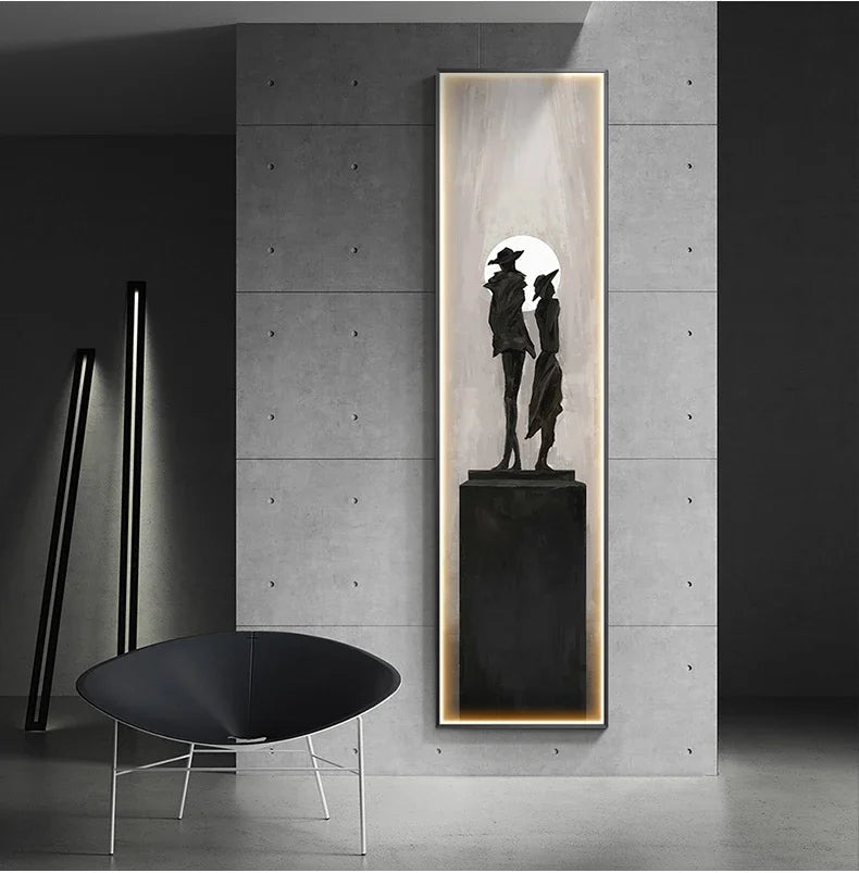 Modern Abstract Art Interior Painting Led Wall Hanging Lamp For Living Room Kitchen Porch Aisle Dining Room Room Home Decoration