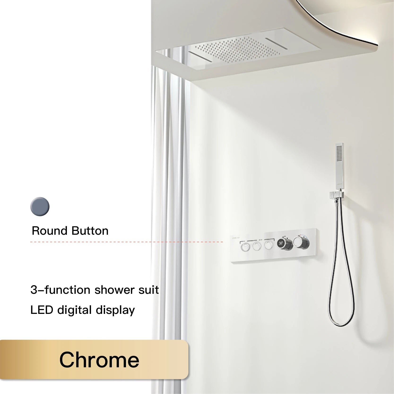 Luxury Black Brass Shower System
