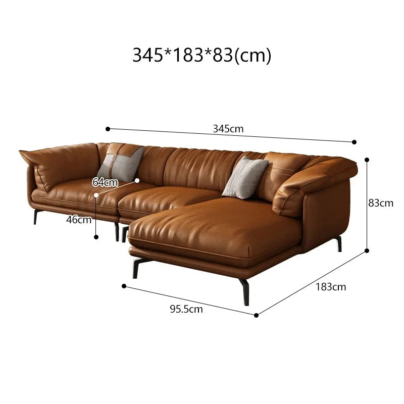 Modern Minimalist Leather Sofa