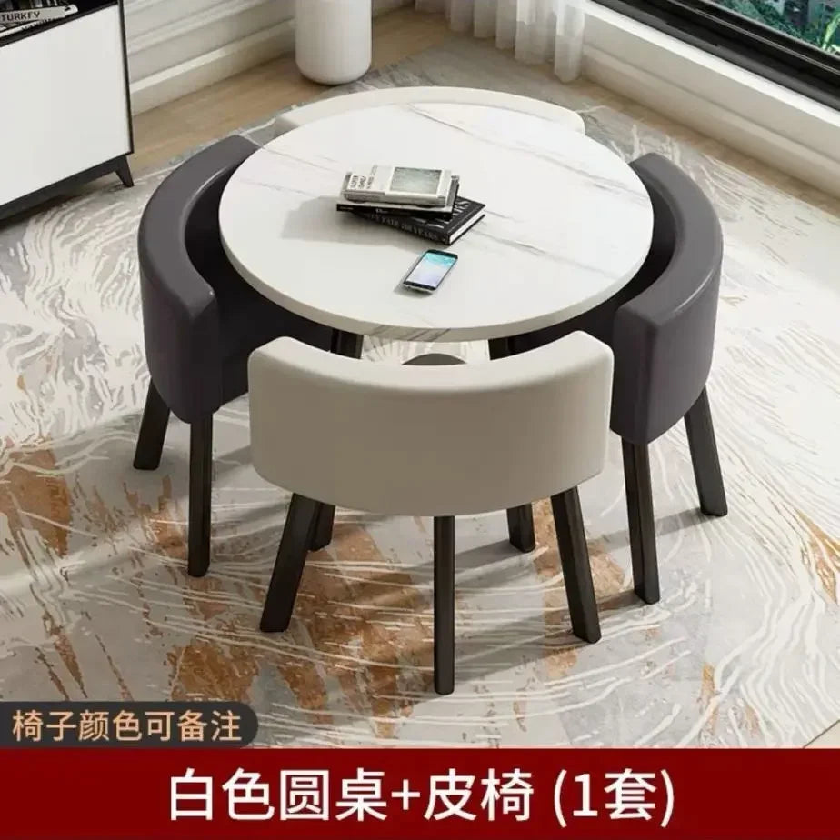 Round Dining Table with 4 Chairs