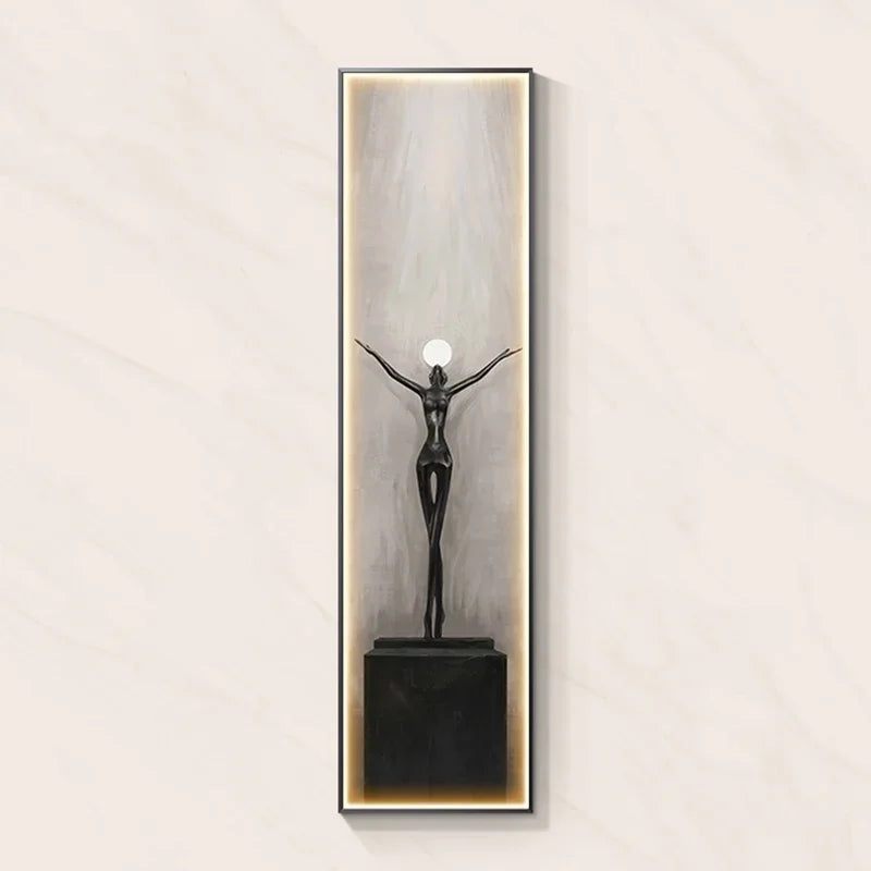 Modern Abstract Art Interior Painting Led Wall Hanging Lamp For Living Room Kitchen Porch Aisle Dining Room Room Home Decoration