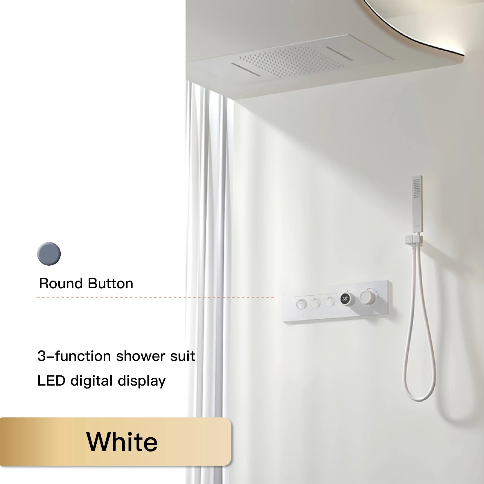 Luxury Black Brass Shower System
