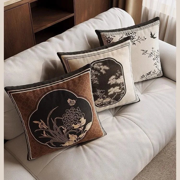 Chinese Retro Square Pillow Cover