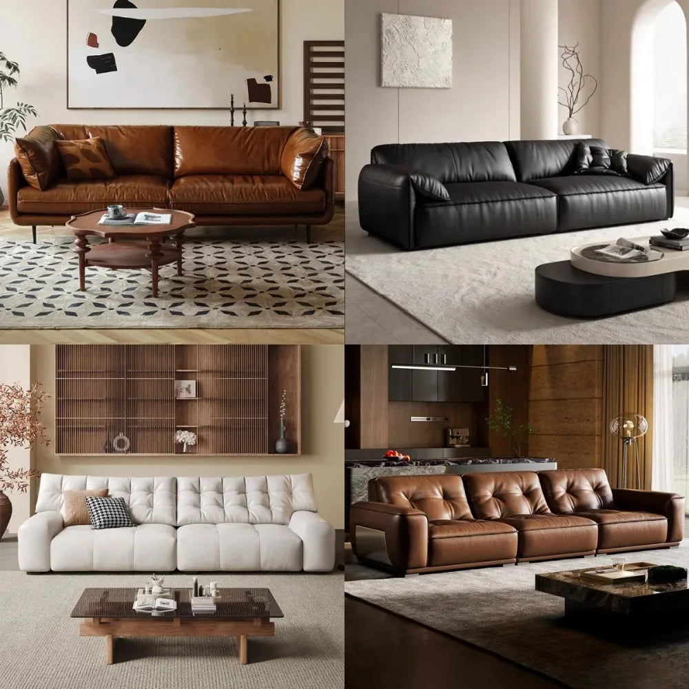 Minimalist Leather Sectional Sofa
