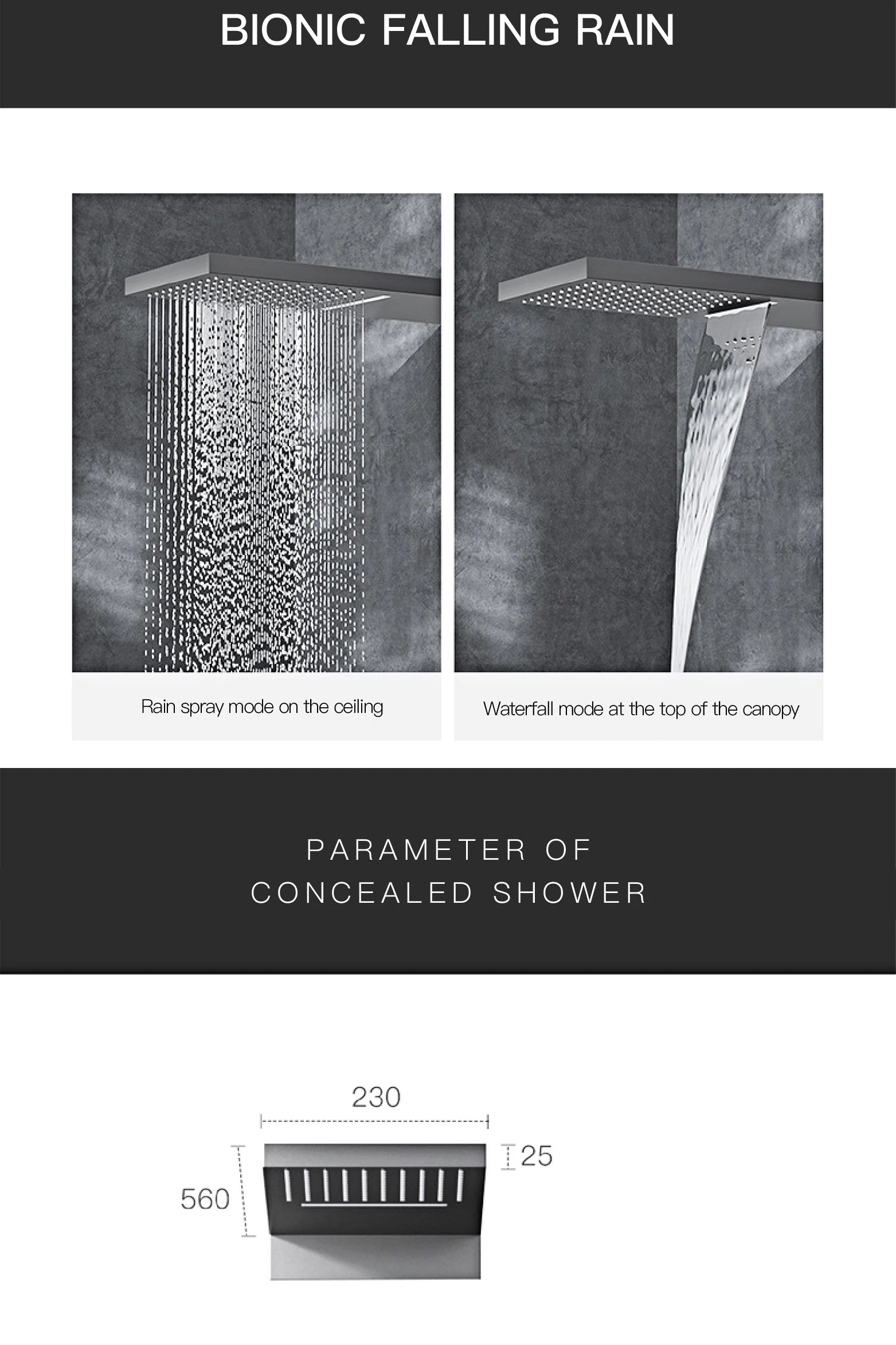 Luxury Black Brass Shower System