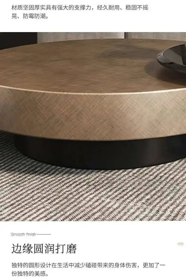 Luxury Round Stainless Steel Coffee Table