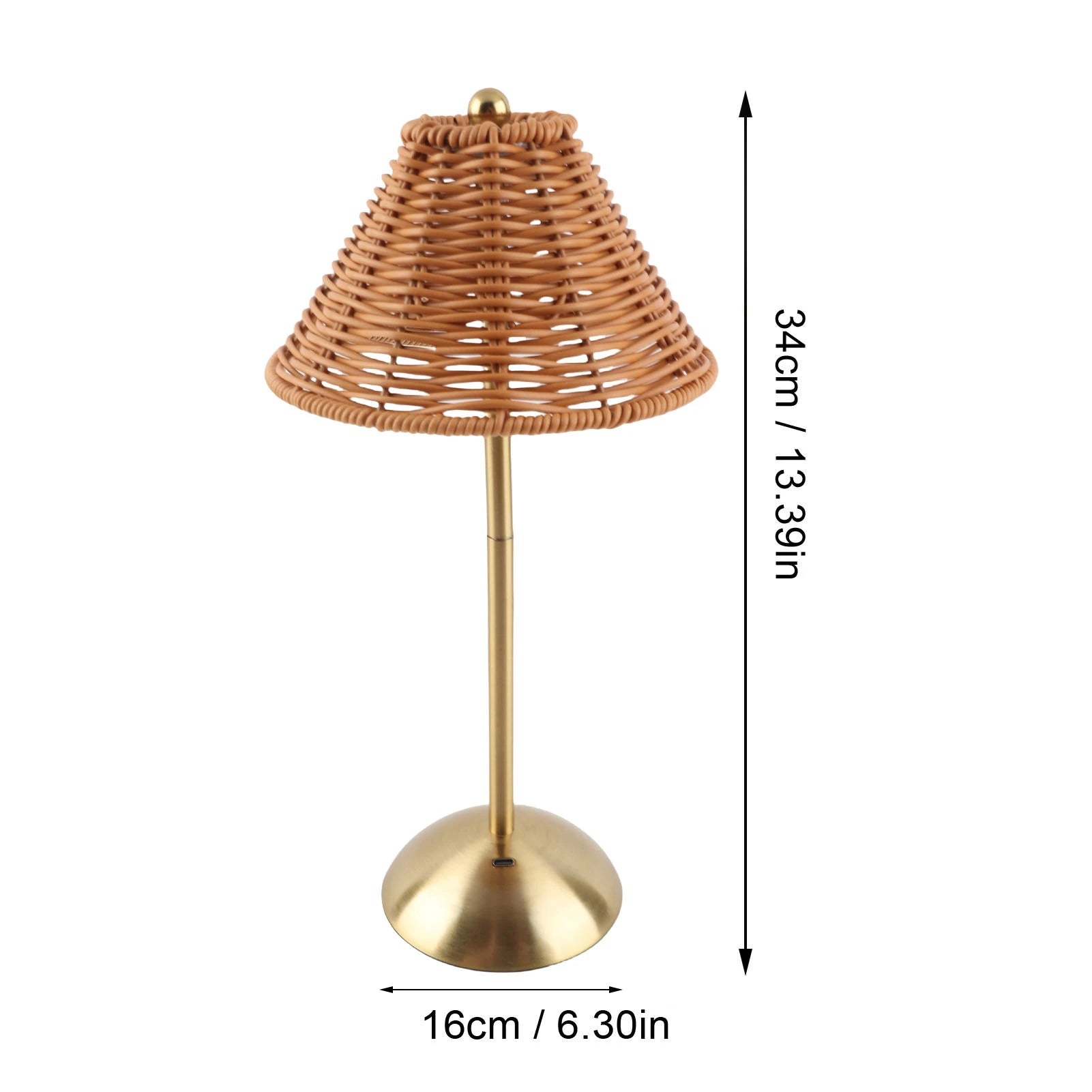 LED Rechargeable Rattan Table Lamp