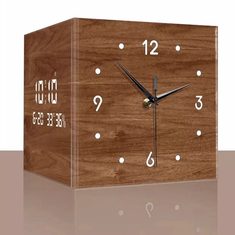 Modern Wall Clocks Living Room Large Corner Clock Elegant Led Digital Wall Clock Electronic Calendar Noiseless Clocks Home Decor