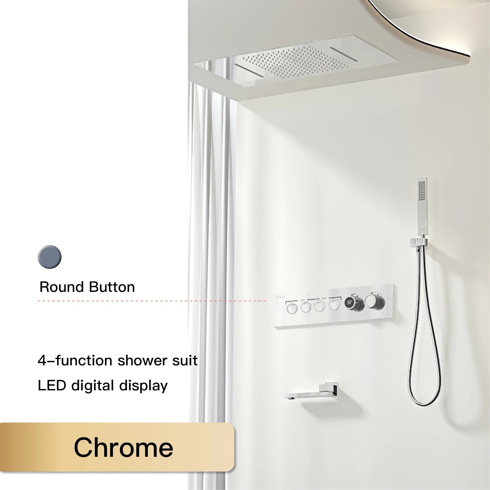 Luxury Black Brass Shower System