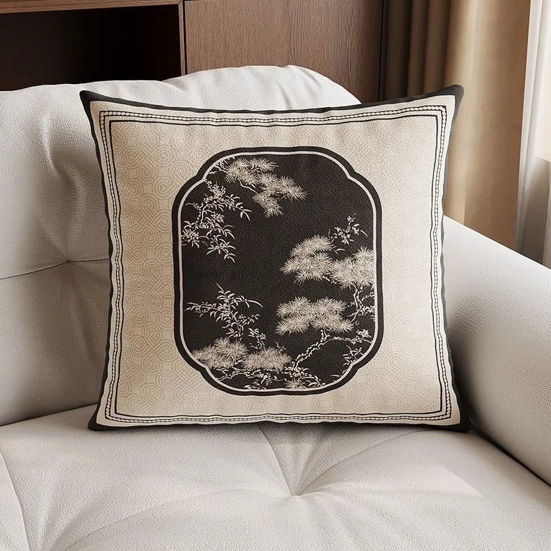 Chinese Retro Square Pillow Cover