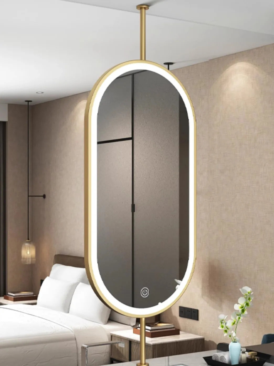 Oval Hanging LED Vanity Mirror