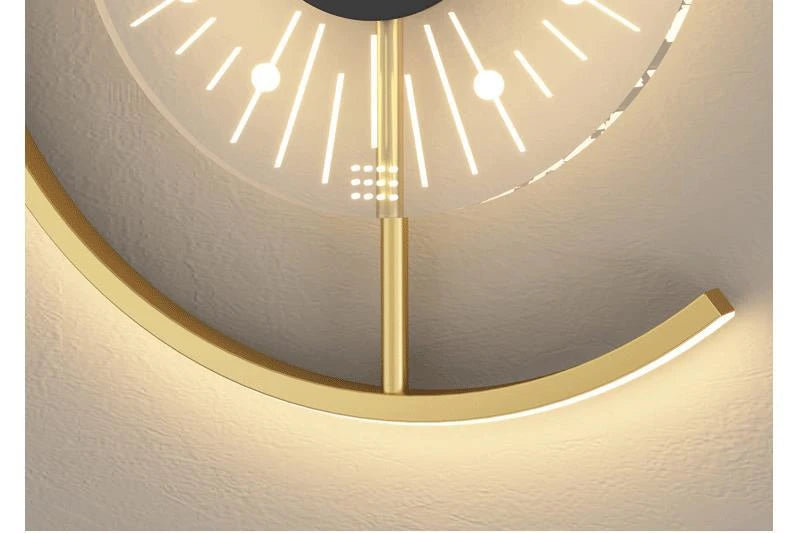 SANDYHA Nordic Clock Wall Lamp