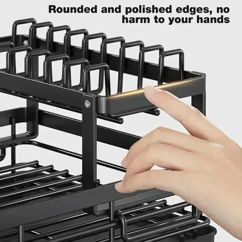 Dish Drying Rack with Drainboard