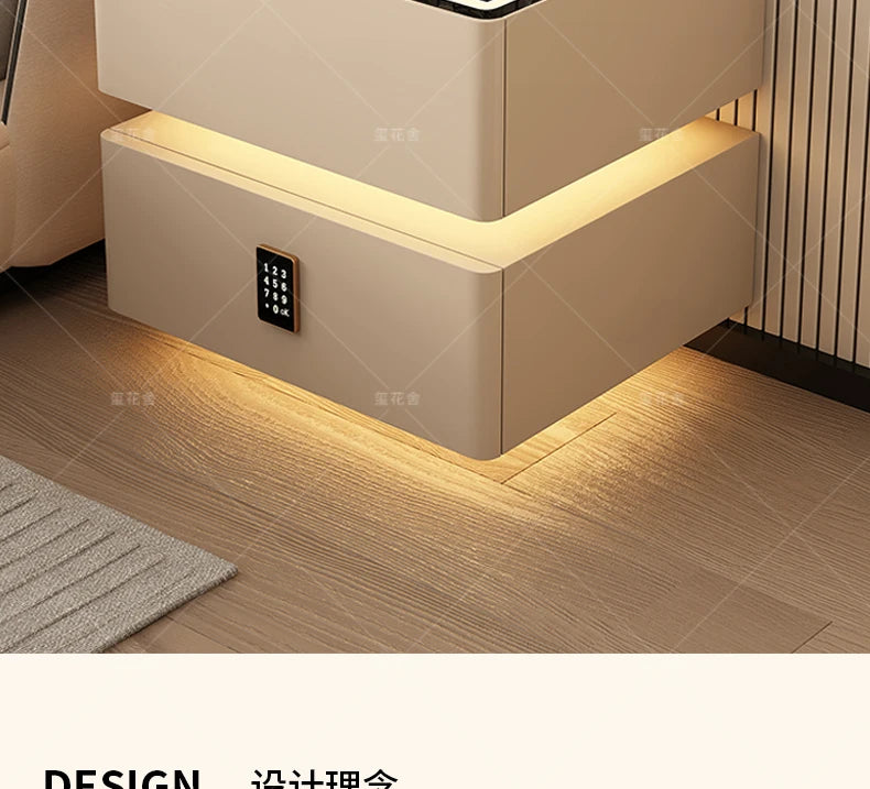 White Bedside Cabinet with Drawer